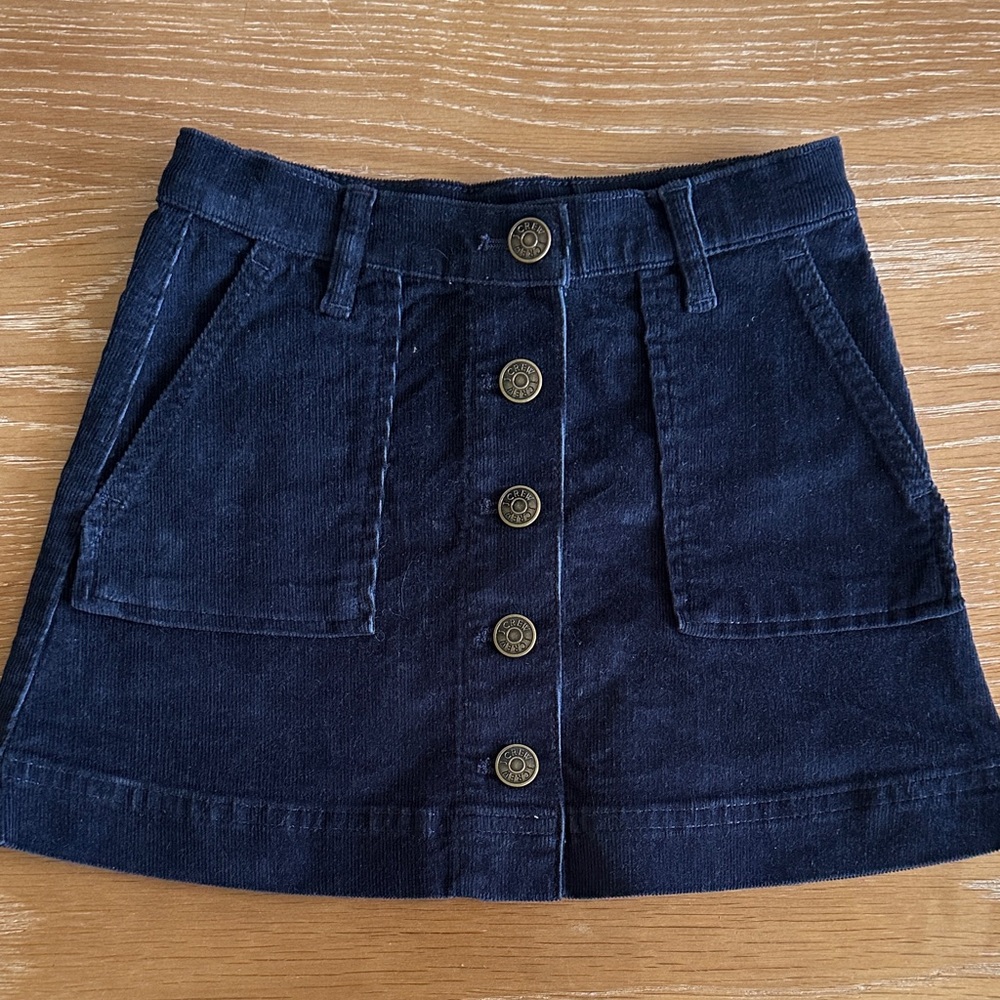 Navy Blue Corduroy Skirt